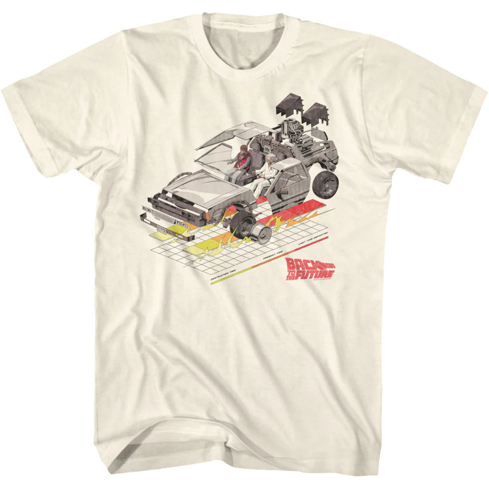 DeLorean Grid Back Future Time Travel Fan Gift Unisex T-Shirt
